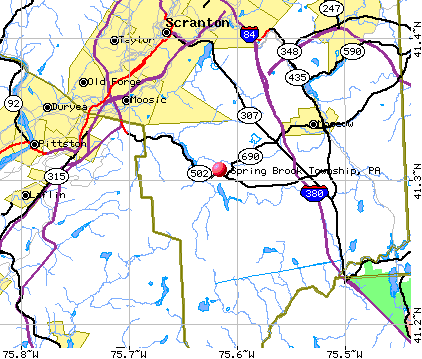 (Map of Spring Brook Township)